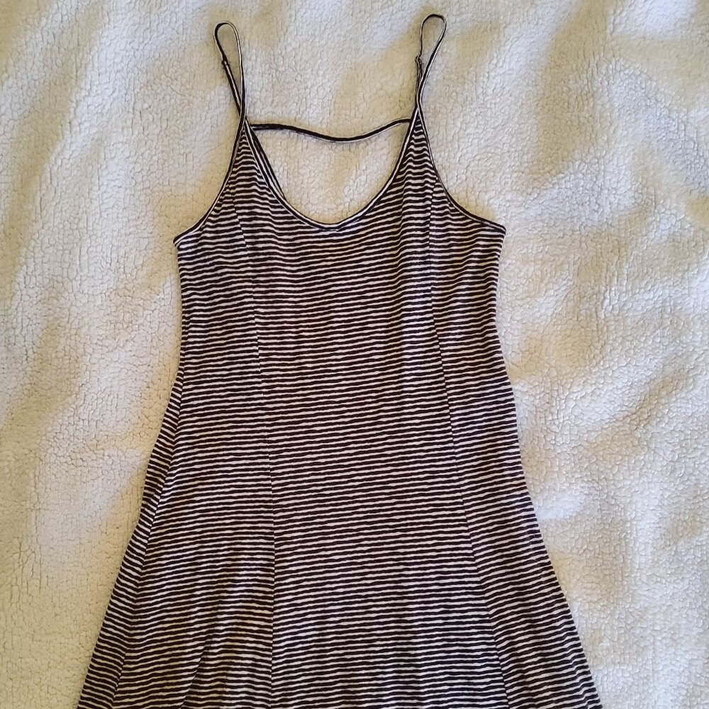 Billabong Striped A-Line Beach Dress Adjustable Straps - Casual Summer Cami